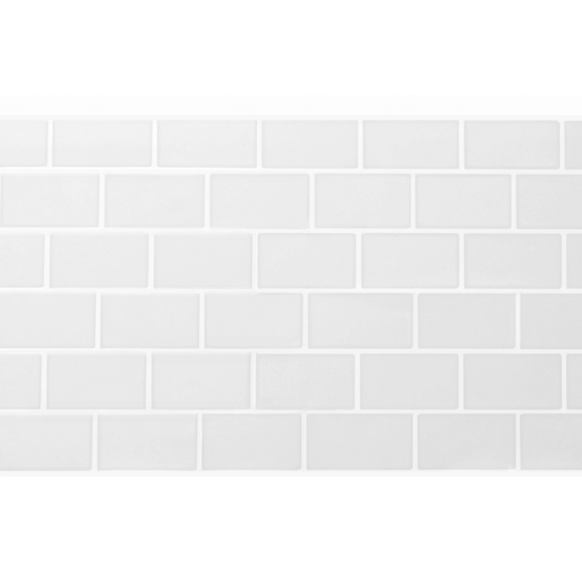 ID MARKET Crédence adhésive murale effet carrelage métro blanc 10 pcs 30x30 cm