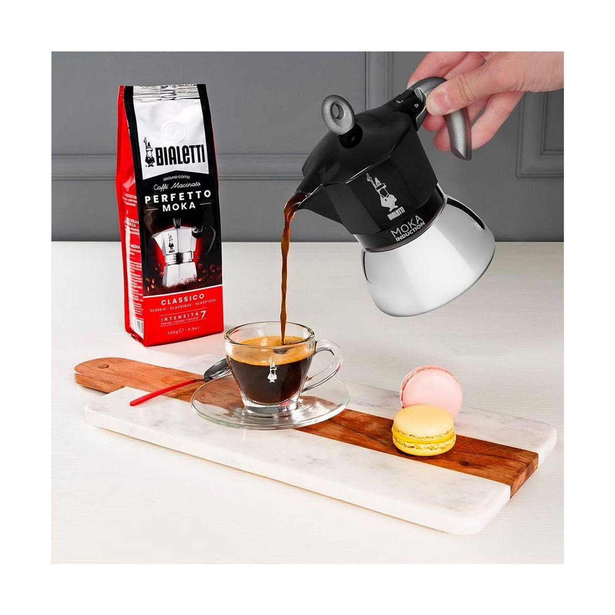 BIALETTI Cafetière italienne Moka induction 6 tasses black