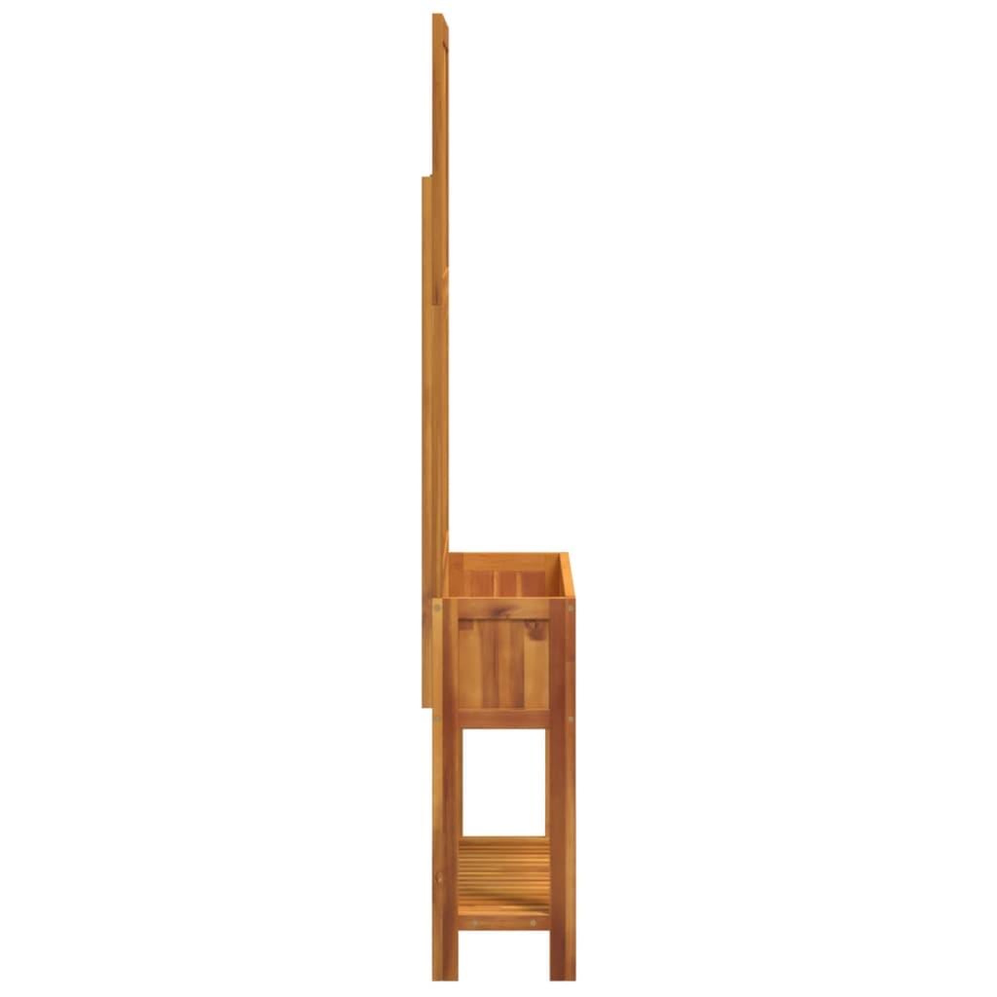 Voir la diapositive 5 : VIDAXL Jardiniere avec treillis et etagere bois massif d'acacia