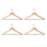 FIVE Lot de 4 Cintres en Bois  Leila  45cm Naturel