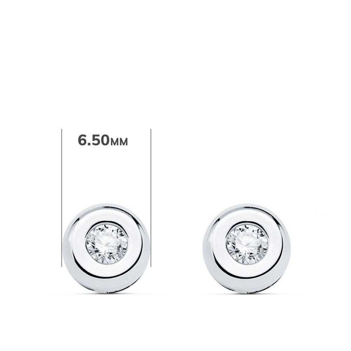 L'ATELIER D'AZUR Boucles d'Oreilles Solitaires Diamants de Synthèse 0.20 Carats - Or 18 Carats 750 Blanc