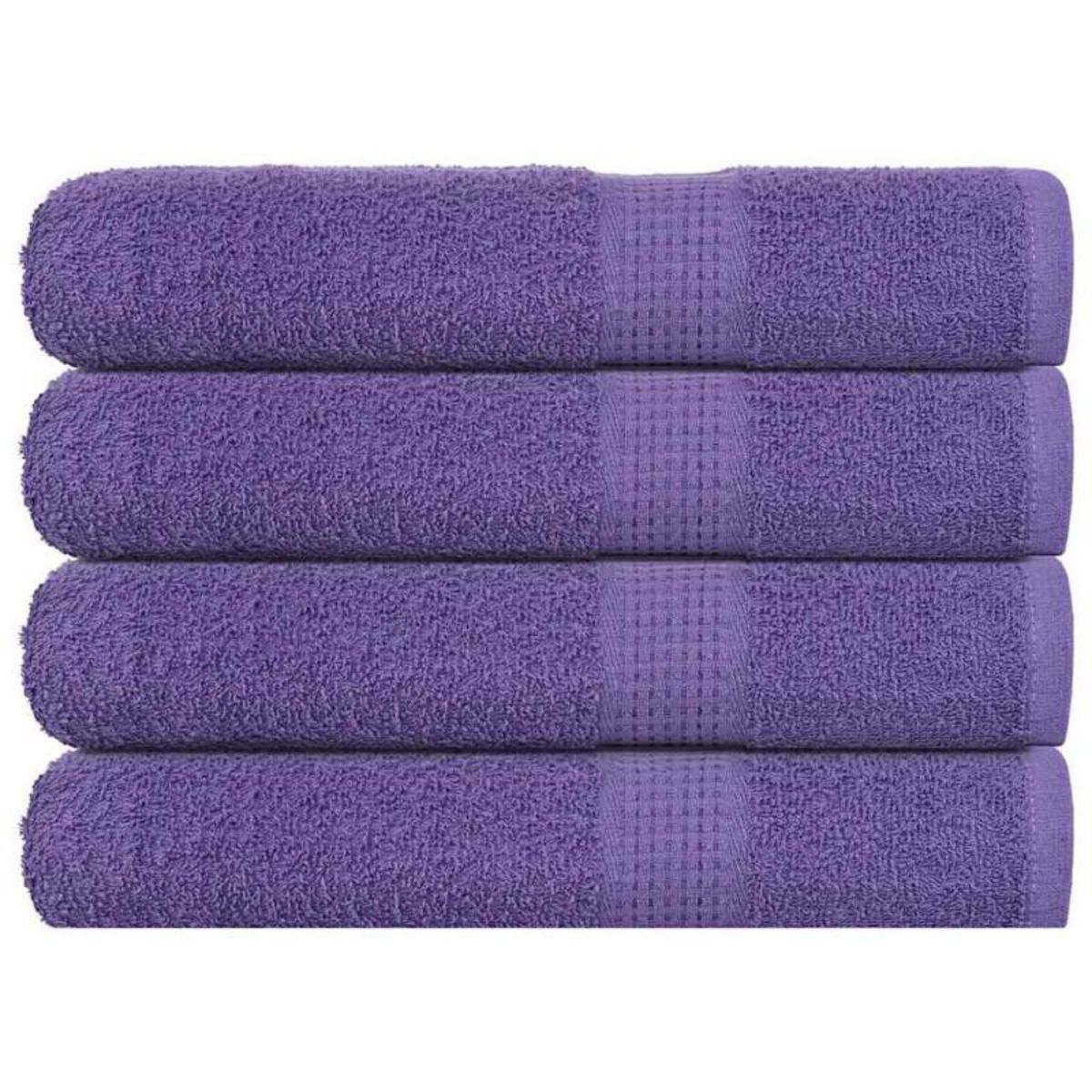 VIDAXL Serviettes de sauna 4 pcs violet 80x200 cm 360 g m² 100% coton