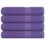 Voir la diapositive 1 : VIDAXL Serviettes de sauna 4 pcs violet 80x200 cm 360 g m² 100% coton