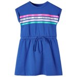 VIDAXL Robe pour enfants avec cordon de serrage bleu cobalt 128