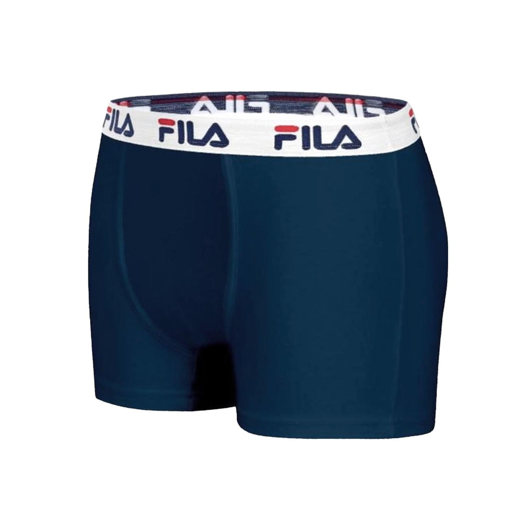 Voir la diapositive 3 : FILA Lot de 4 Boxers Homme FILA 5016 coton couleur Navy