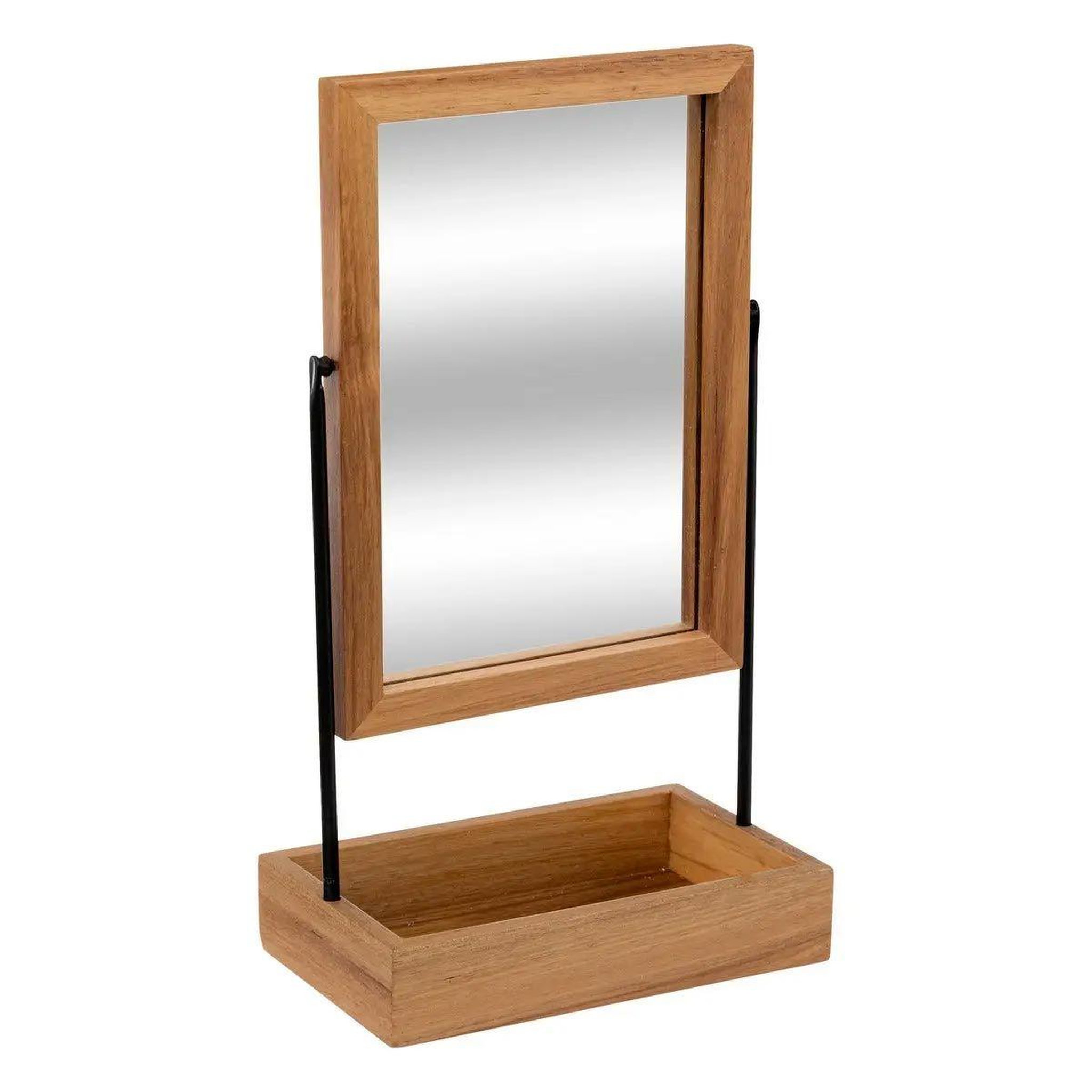 Voir la diapositive 2 : FIVE Miroir de salle de bain  blackacia  36cm marron