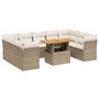 Voir la diapositive 2 : VIDAXL Salon de jardin avec coussins 10 pcs beige resine tressee