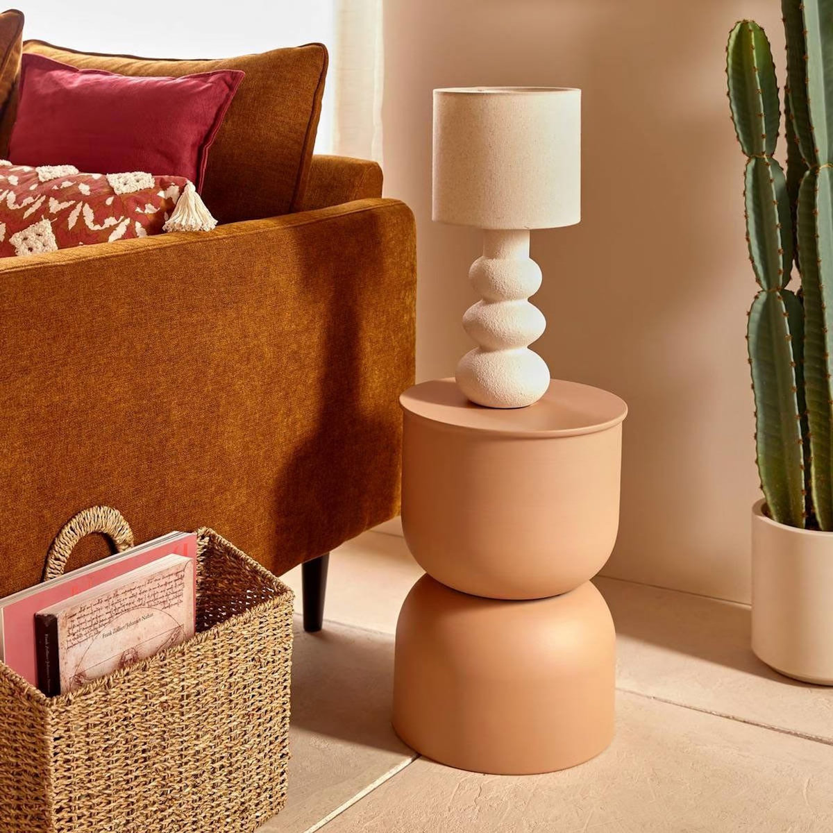 ATMOSPHERA Table d'Appoint Design  Palomba  31cm Beige