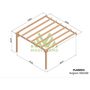 Voir la diapositive 2 : JARDIDECO Pergola adossée en lamellé-collée Avignon 500 x 500 cm - Mardeland