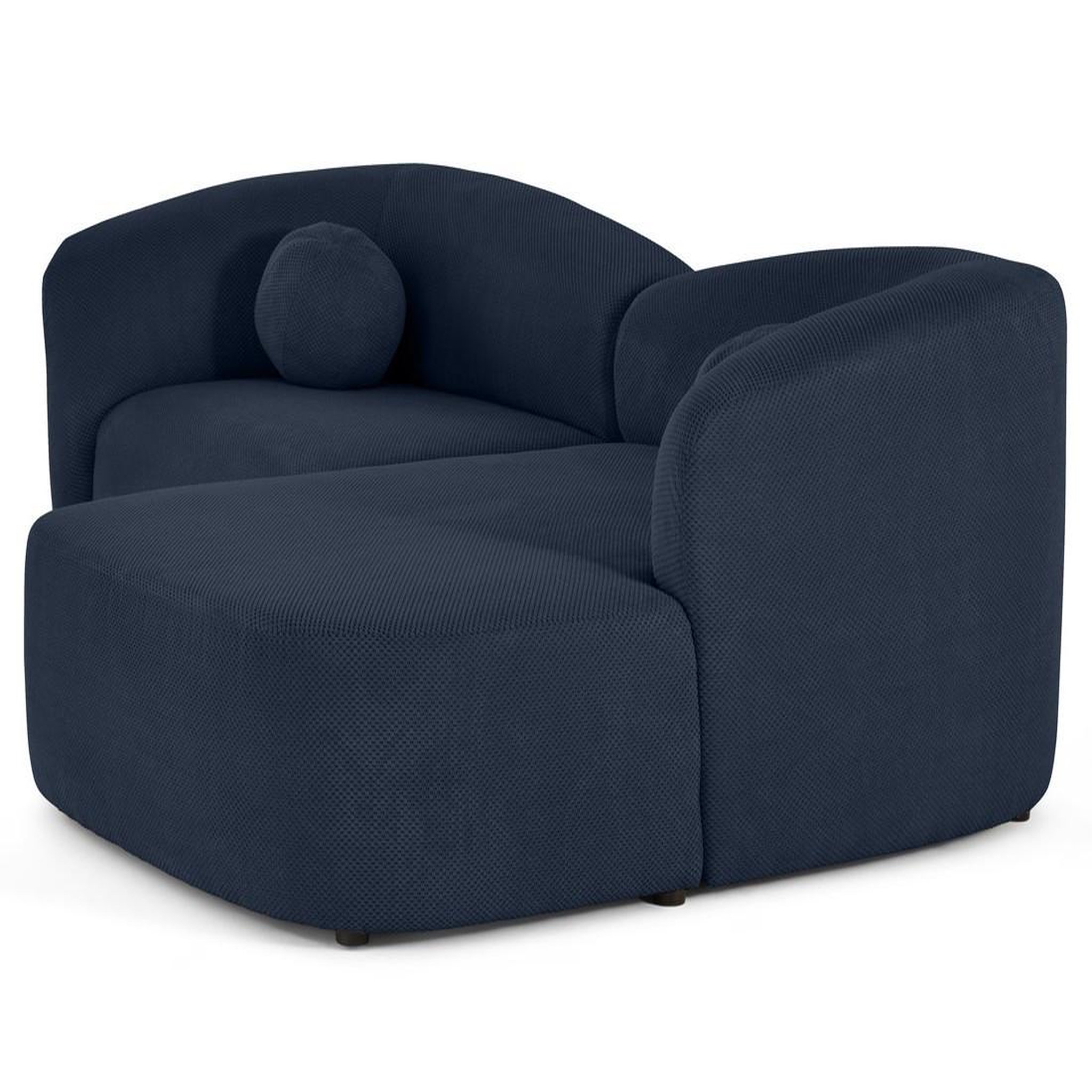 Voir la diapositive 3 : LISA DESIGN Charles - canapé d'angle droit 4 places en velours texturé