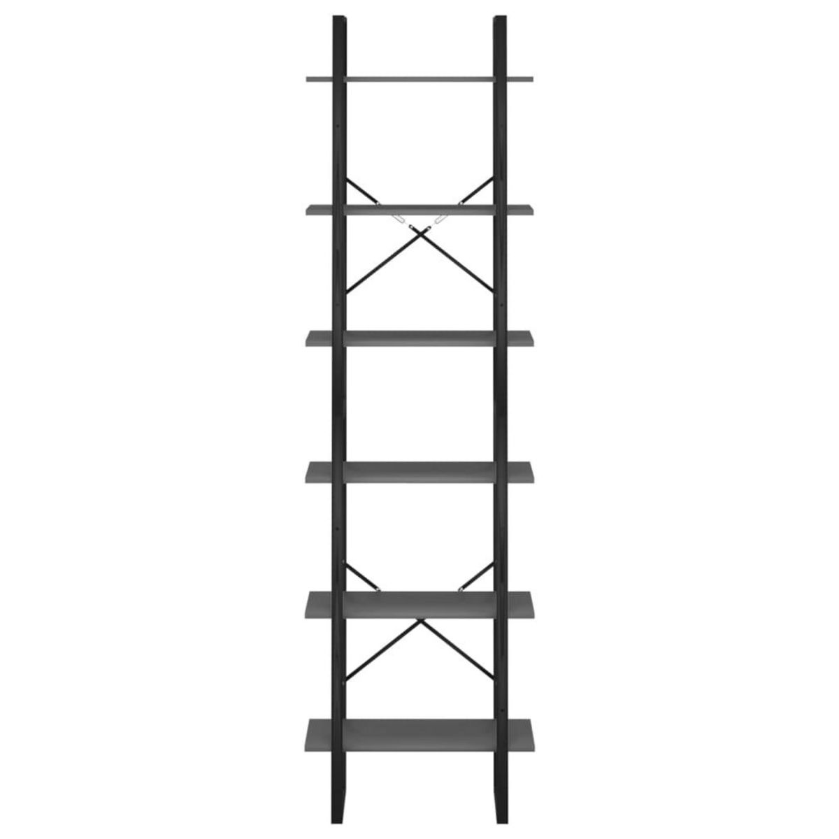 VIDAXL Etagere de rangement Gris 60x30x210 cm Bois d'ingenierie