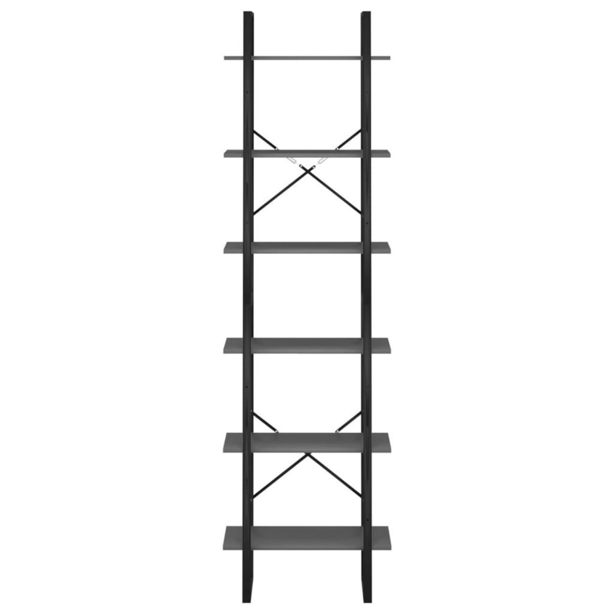 VIDAXL Etagere de rangement Gris 60x30x210 cm Bois d'ingenierie