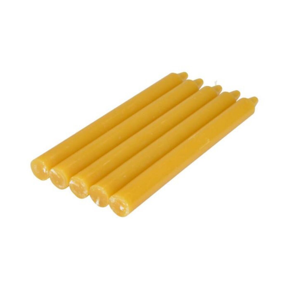 Paris Prix Lot de 5 Bougies Chandelier  Essentiel II  19cm Moutarde