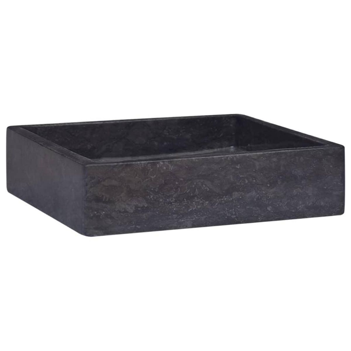 VIDAXL Lavabo Noir 40x40x10 cm Marbre
