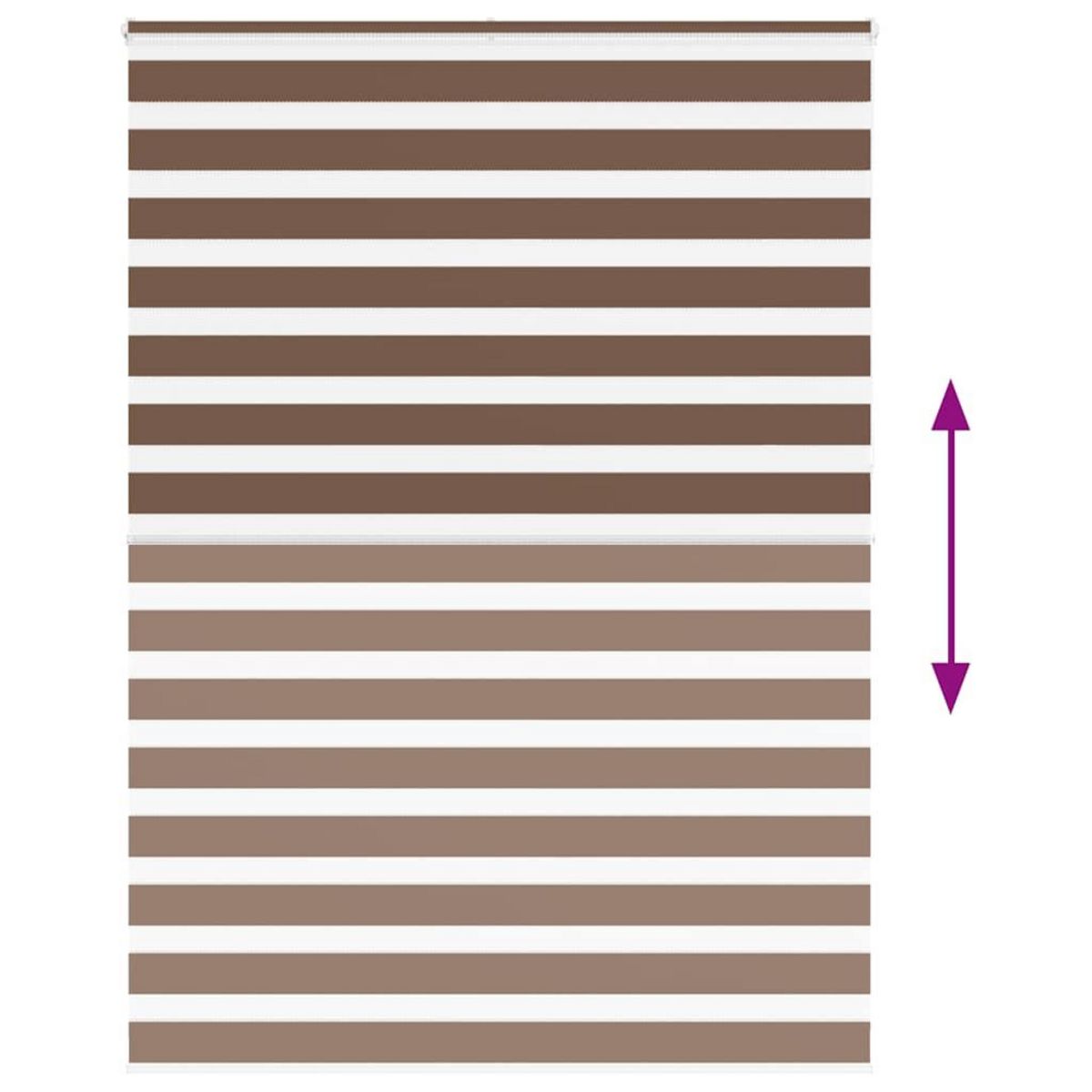 VIDAXL Store zebre marron 155x230cm largeur du tissu 150,9cm polyester