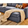 Voir la diapositive 3 : BEST MOBILIER Barrie - canapé d'angle réversible 4 places avec têtière amovible en tissu