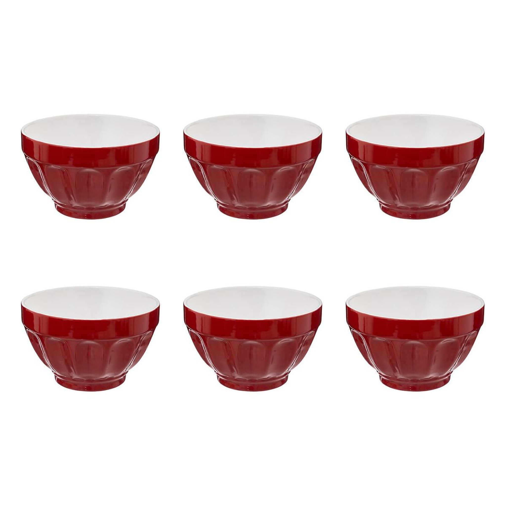 SECRET DE GOURMET Lot de 6 bols  colorama  60cl rouge