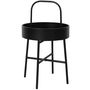 Voir la diapositive 1 : VS VENTA-STOCK Table auxiliaire Jaipur avec Plateau en MDF Noir et Structure métallique en Noir Mat