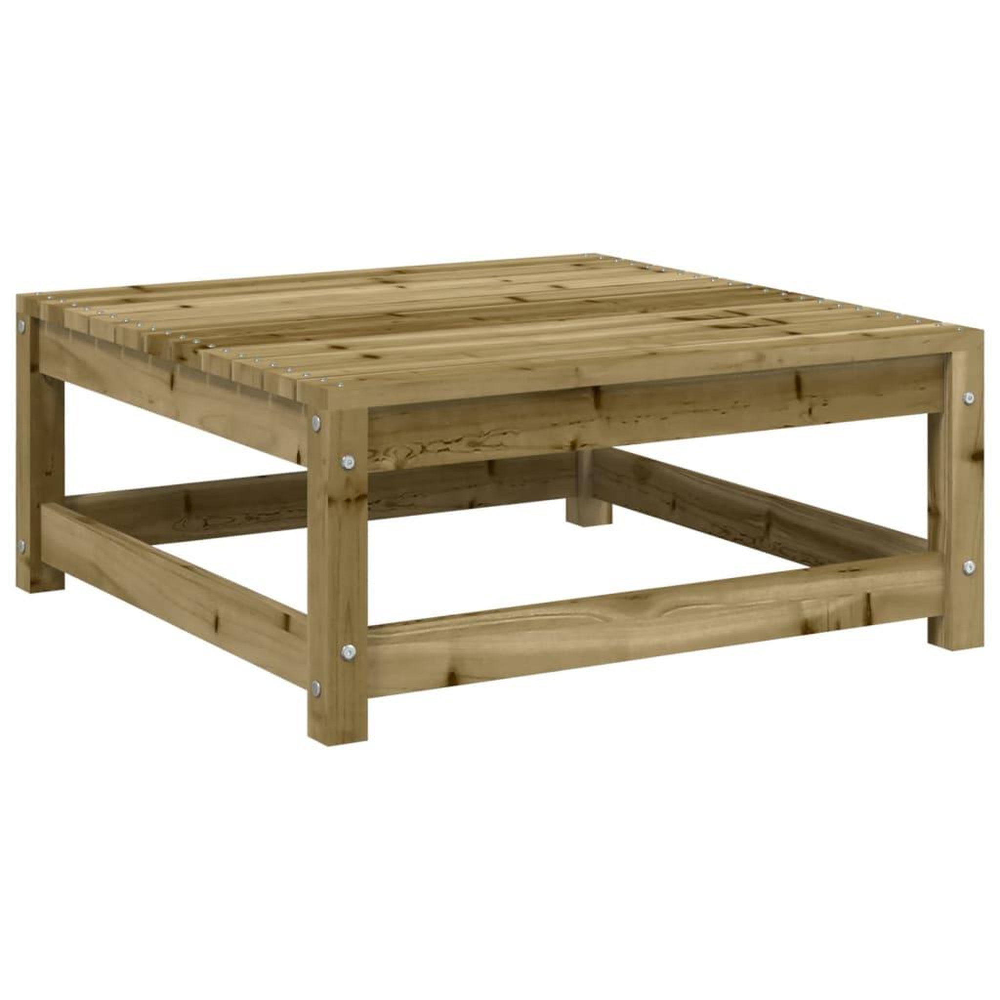 Voir la diapositive 2 : VIDAXL Repose-pied de jardin 70x70x30 cm bois de pin impregne