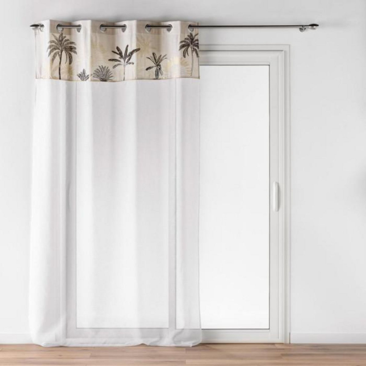 Paris Prix Rideau Voilage à Œillets  Papaya  140x240cm Naturel