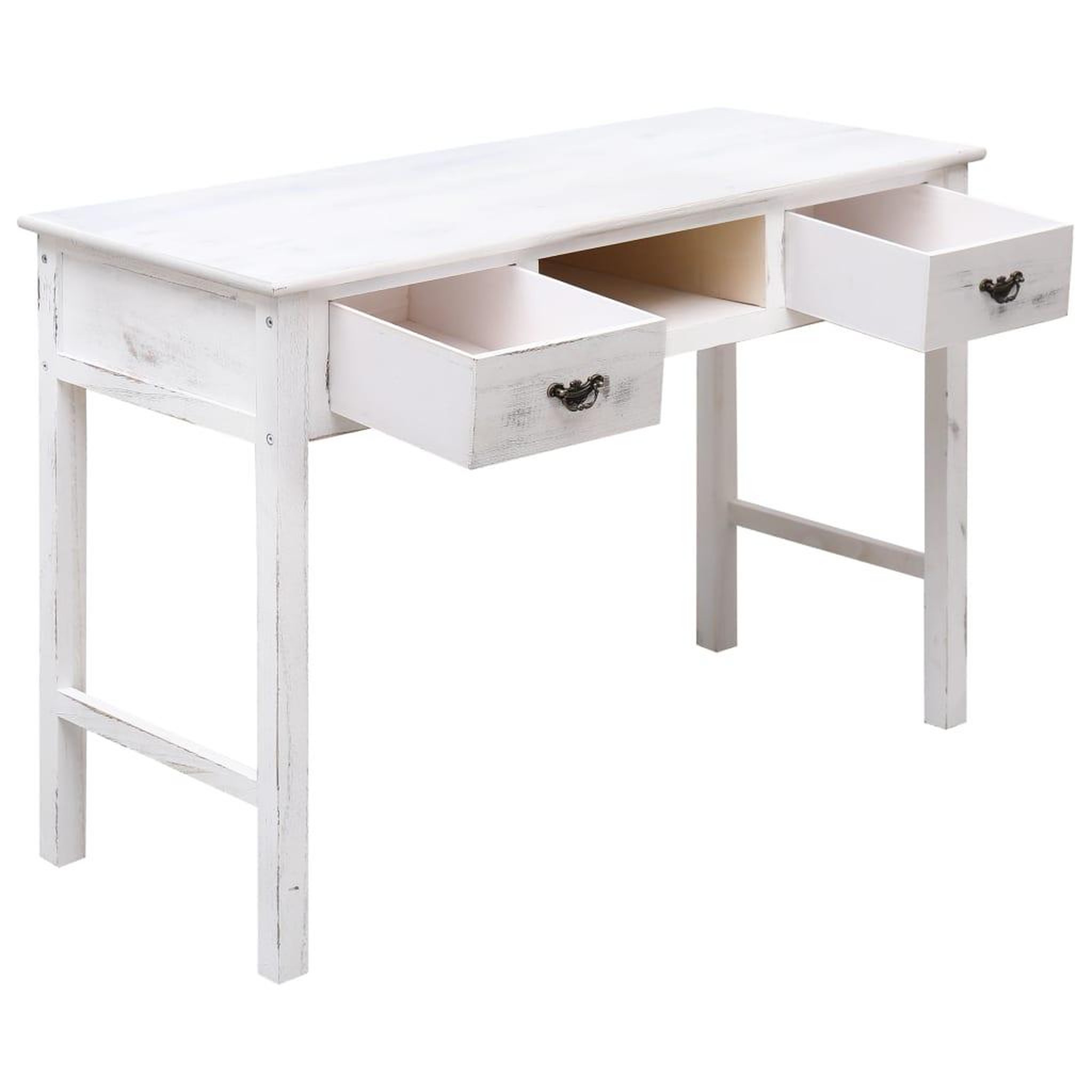 Voir la diapositive 2 : VIDAXL Table console Blanc antique 110 x 45 x 76 cm Bois