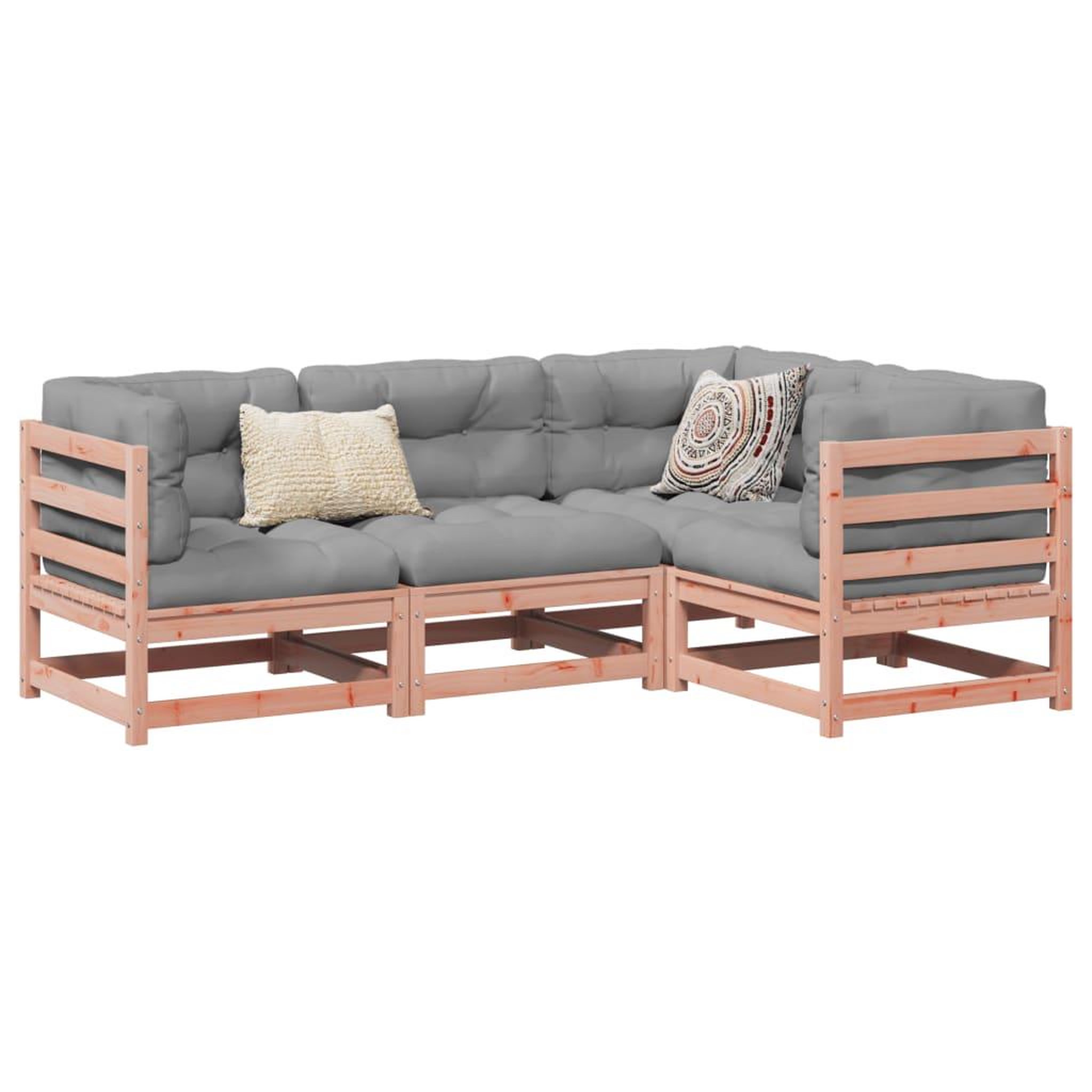 VIDAXL Salon de jardin 4 pcs bois massif sapin de douglas