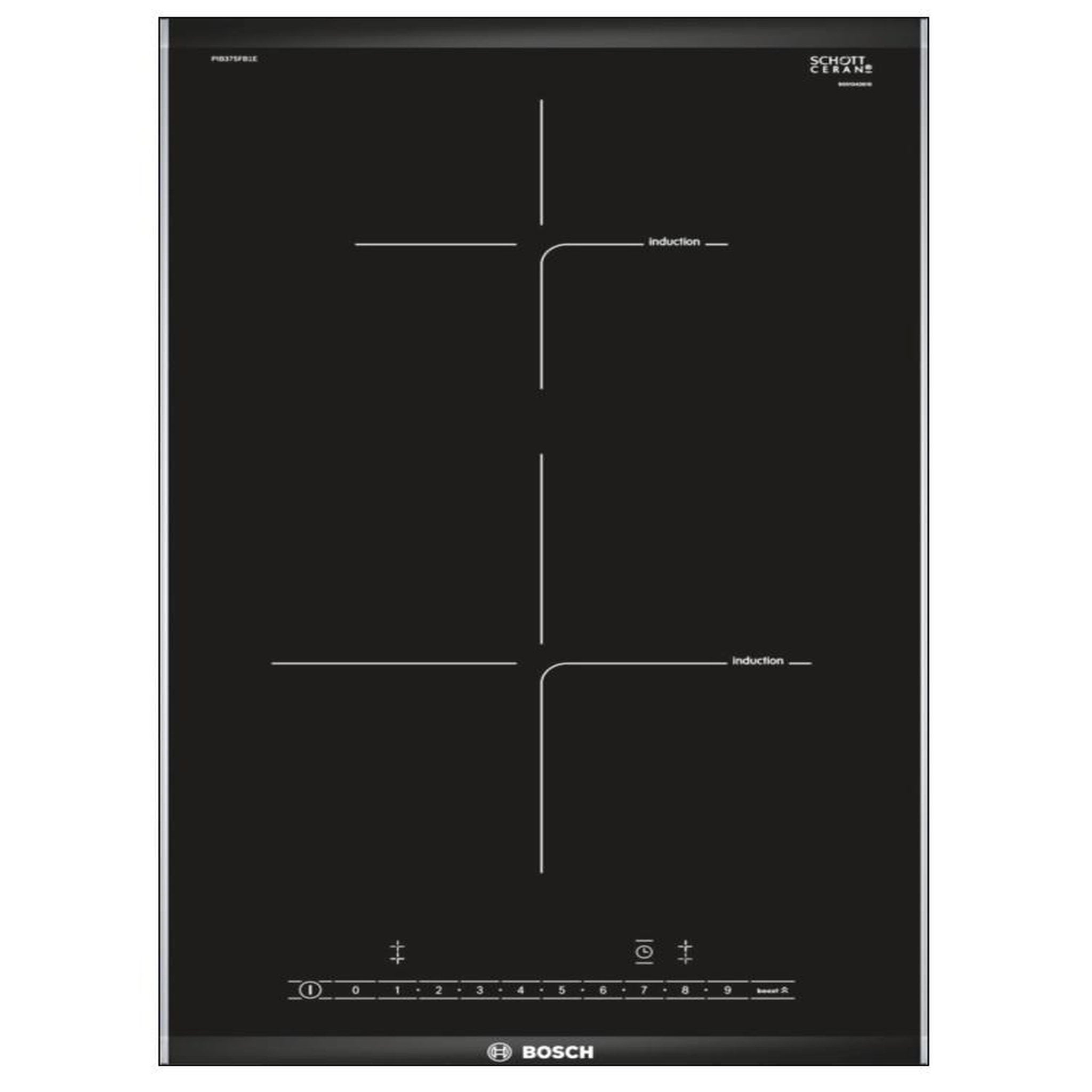 BOSCH Domino induction 3700w 30x52cm - PIB375FB1E