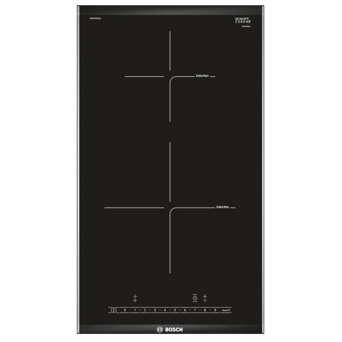 BOSCH Domino induction 3700w 30x52cm - pib375fb1e