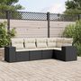 Voir la diapositive 1 : VIDAXL Salon de jardin 5 pcs avec coussins noir resine tressee