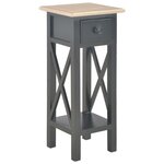 VIDAXL Table d'appoint Noir 27 x 27 x 65,5 cm Bois