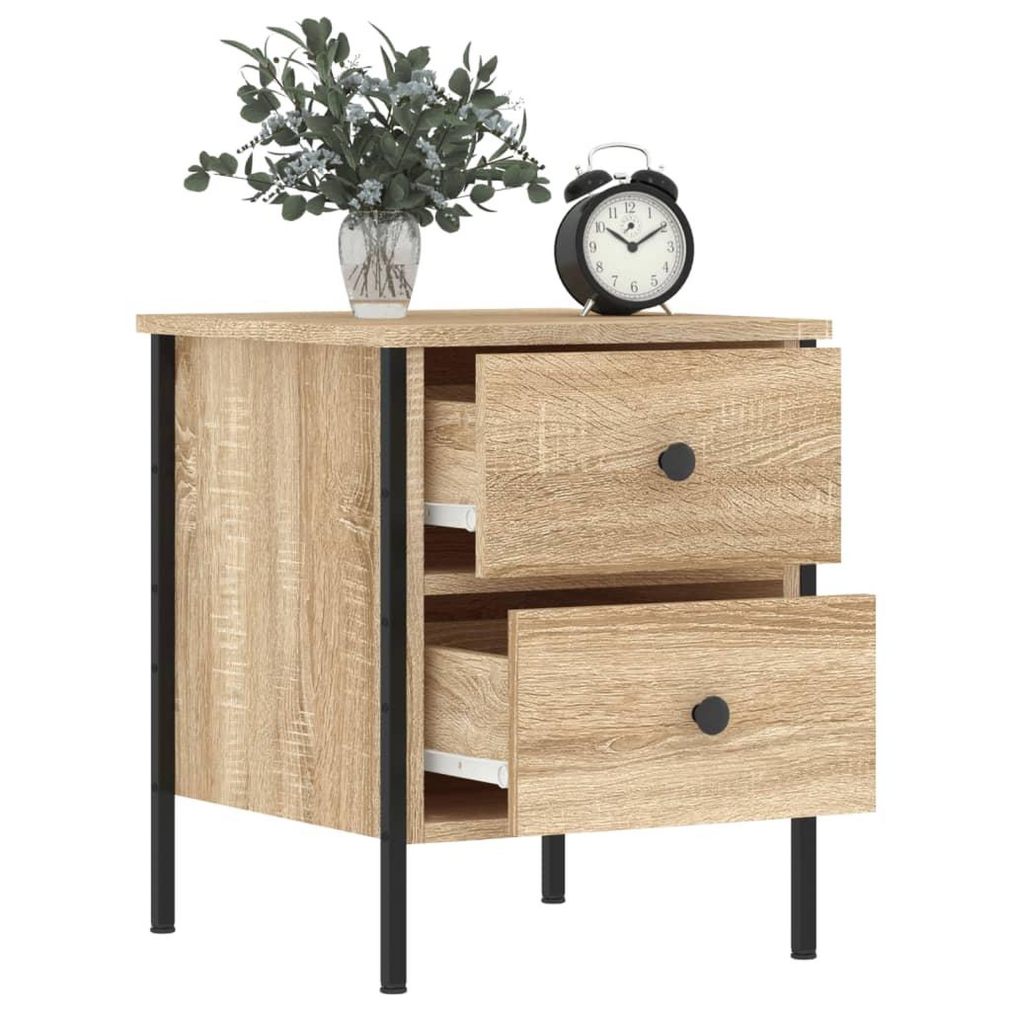 Voir la diapositive 4 : VIDAXL Table de chevet chene sonoma 40x42x50 cm bois d'ingenierie