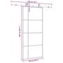 Voir la diapositive 6 : VIDAXL Porte coulissante kit de quincaillerie noir 90x205 cm verre ESG