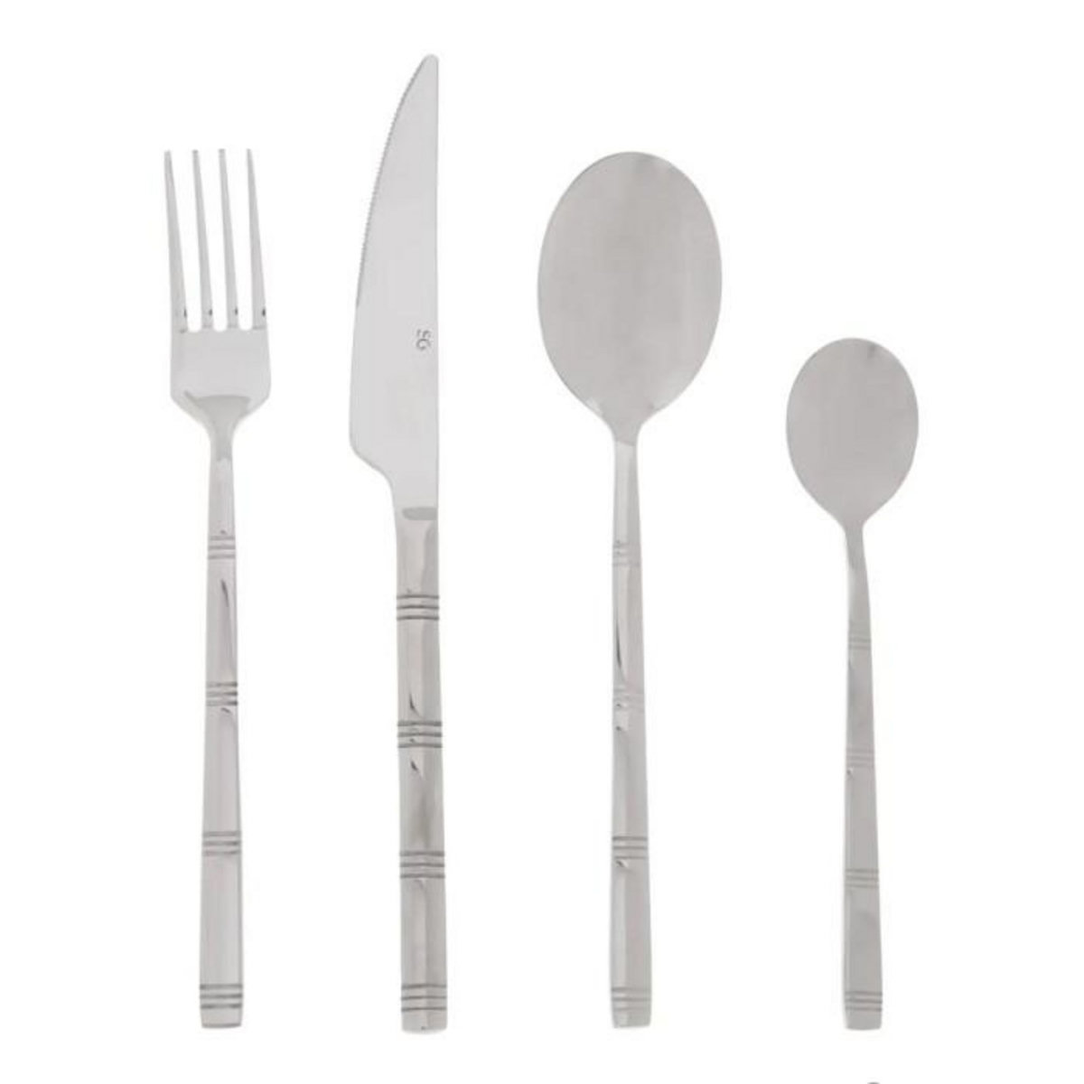 SECRET DE GOURMET Ménagère Inox 24 Pièces  Borah  22cm Argent