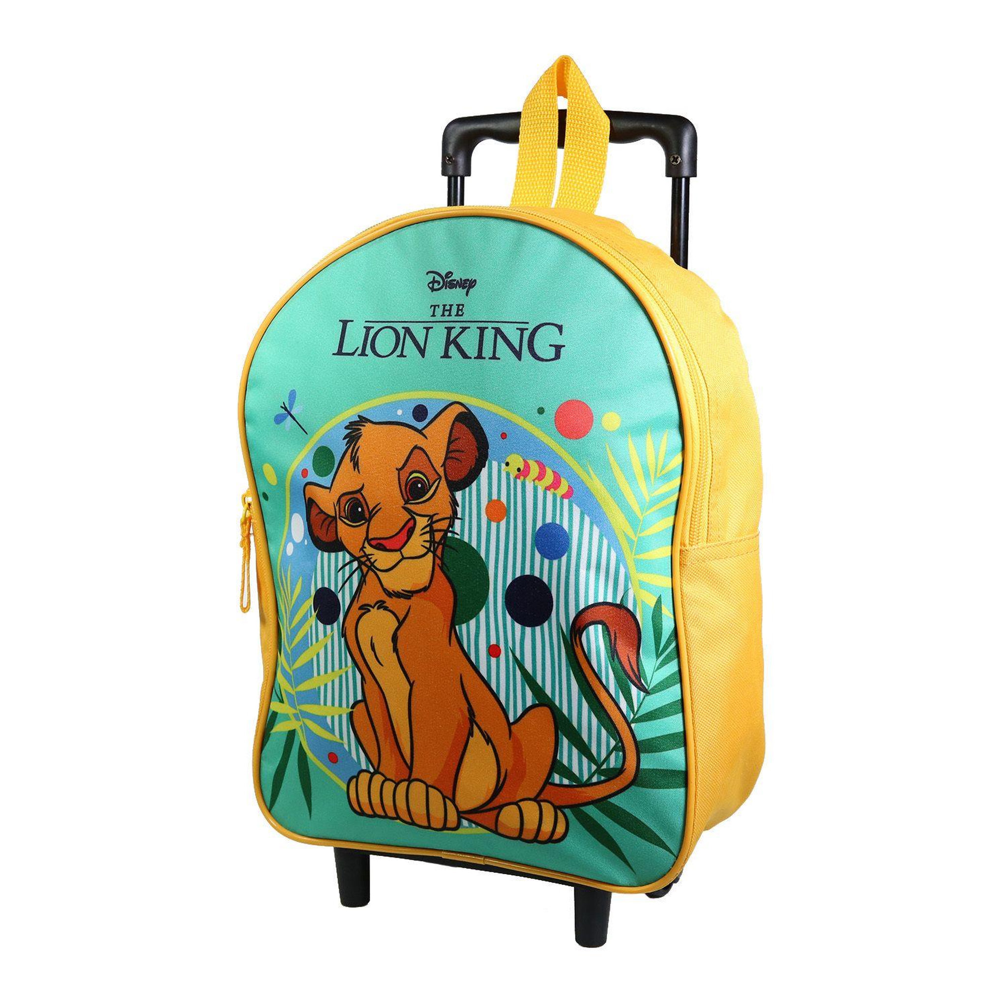Voir la diapositive 2 : Bagtrotter BAGTROTTER Sac à dos à roulettes 31 cm maternelle Le Roi Lion Vert