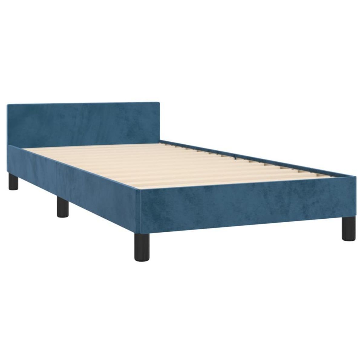VIDAXL Cadre de lit sans matelas bleu fonce 80x200 cm velours