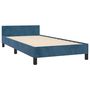 Voir la diapositive 4 : VIDAXL Cadre de lit sans matelas bleu fonce 80x200 cm velours