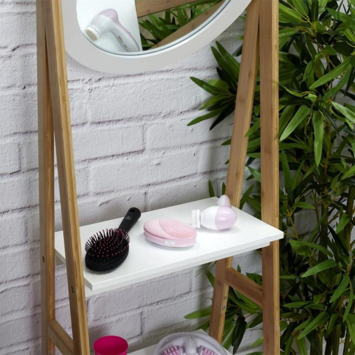 Paris Prix Brosse Visage 3 en 1  2 Vitesses  13cm Blanc & Rose