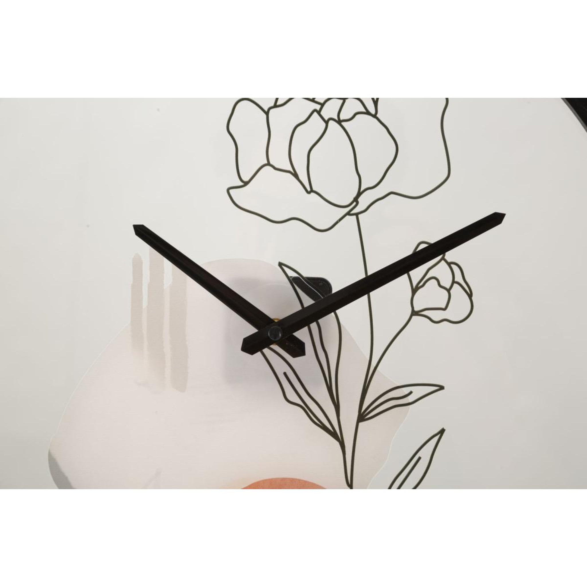 Voir la diapositive 2 : Paris Prix Horloge murale en verre  rose  40cm multicolore