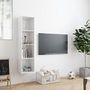 Voir la diapositive 3 : VIDAXL Bibliotheque/Meuble TV Blanc brillant 143x30x36 cm