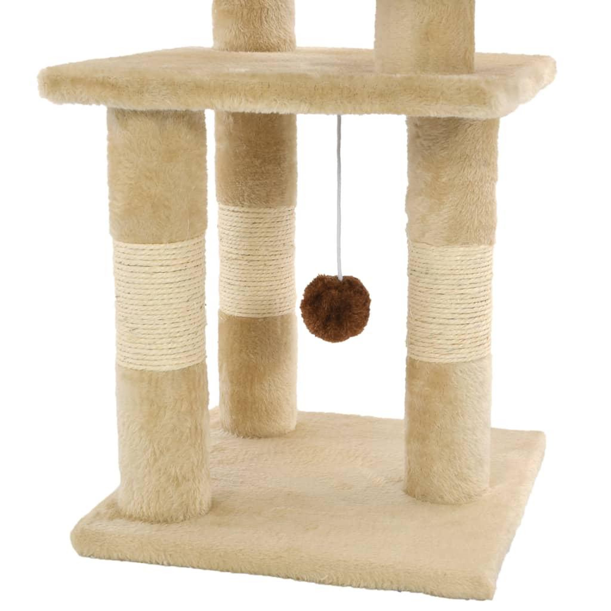 Voir la diapositive 5 : VIDAXL Arbre a chat avec griffoirs en sisal 65 cm Beige