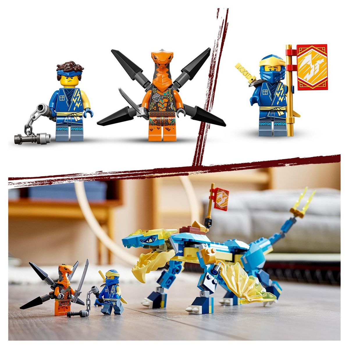 LEGO Ninjago 71760 - Le dragon du tonnerre de Jay - Évolution