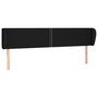 Voir la diapositive 2 : VIDAXL Tete de lit avec oreilles Noir 183x23x78/88 cm Tissu