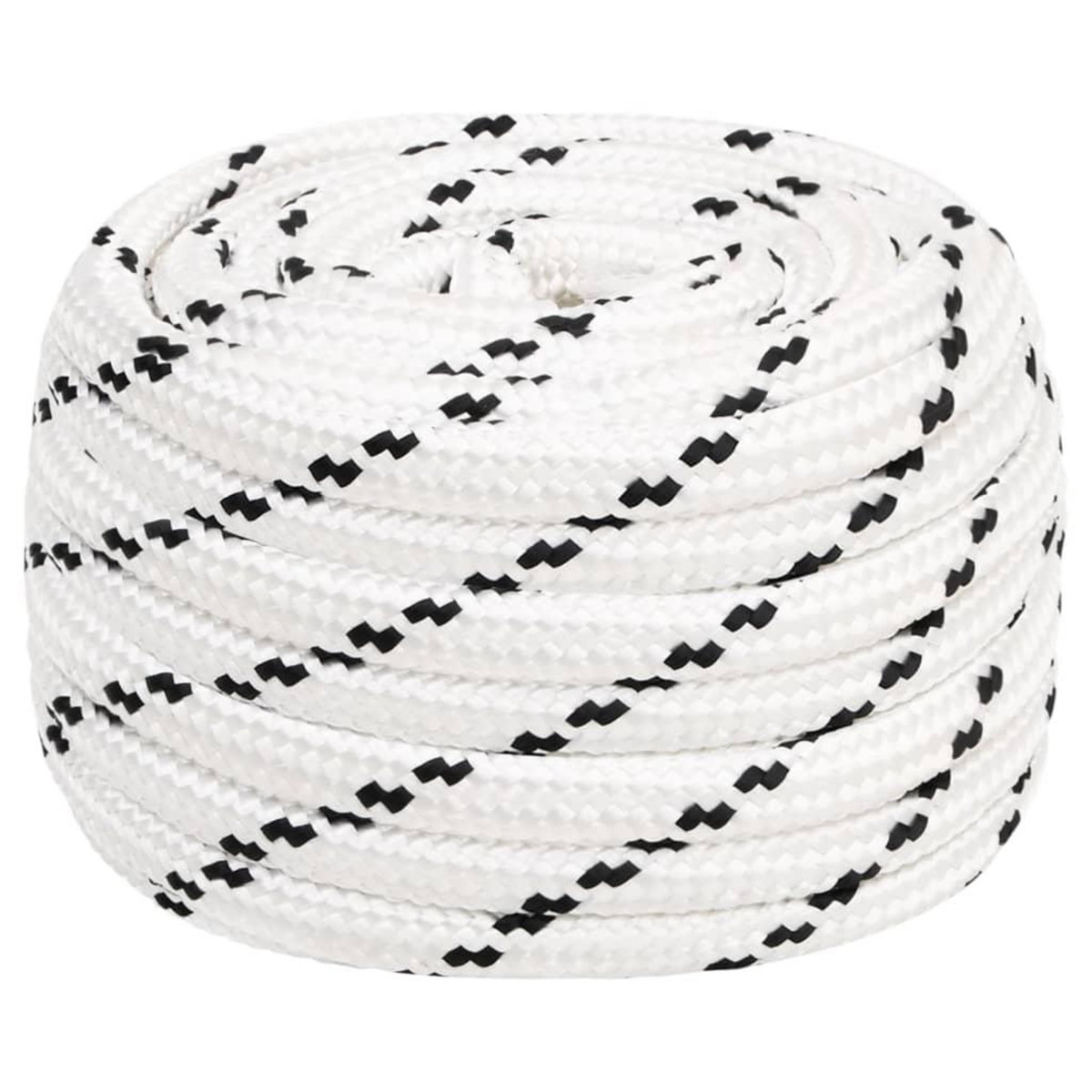 VIDAXL Corde de bateau tresse Blanc 16 mmx50 m Polyester
