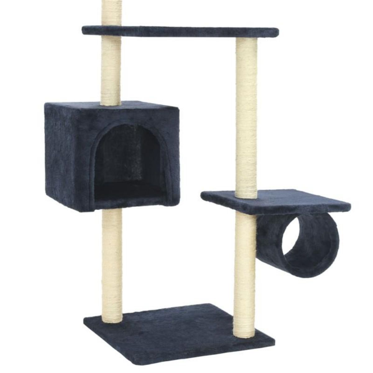 VIDAXL Arbre a chat avec griffoirs en sisal 260 cm Bleu fonce