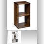 Voir la diapositive 2 : ATMOSPHERA Etagère 2 Cases Mix - P. 34,5 cm x H. 67,5 cm - Marron