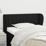 VIDAXL Tete de lit avec oreilles Noir 83x23x78/88 cm Tissu