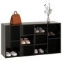 Voir la diapositive 4 : VIDAXL Banc a chaussures Noir 103x30x54,5 cm Bois d'ingenierie