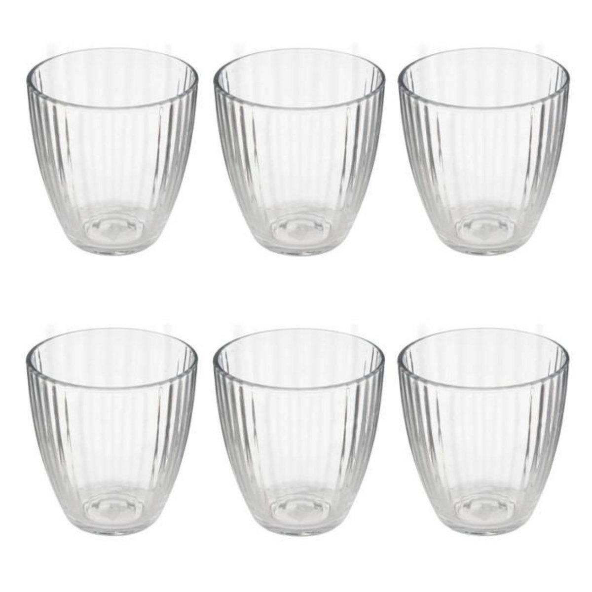 SECRET DE GOURMET Lot de 6 Verres à Eau  Mathe'Eau  28cl Transparent