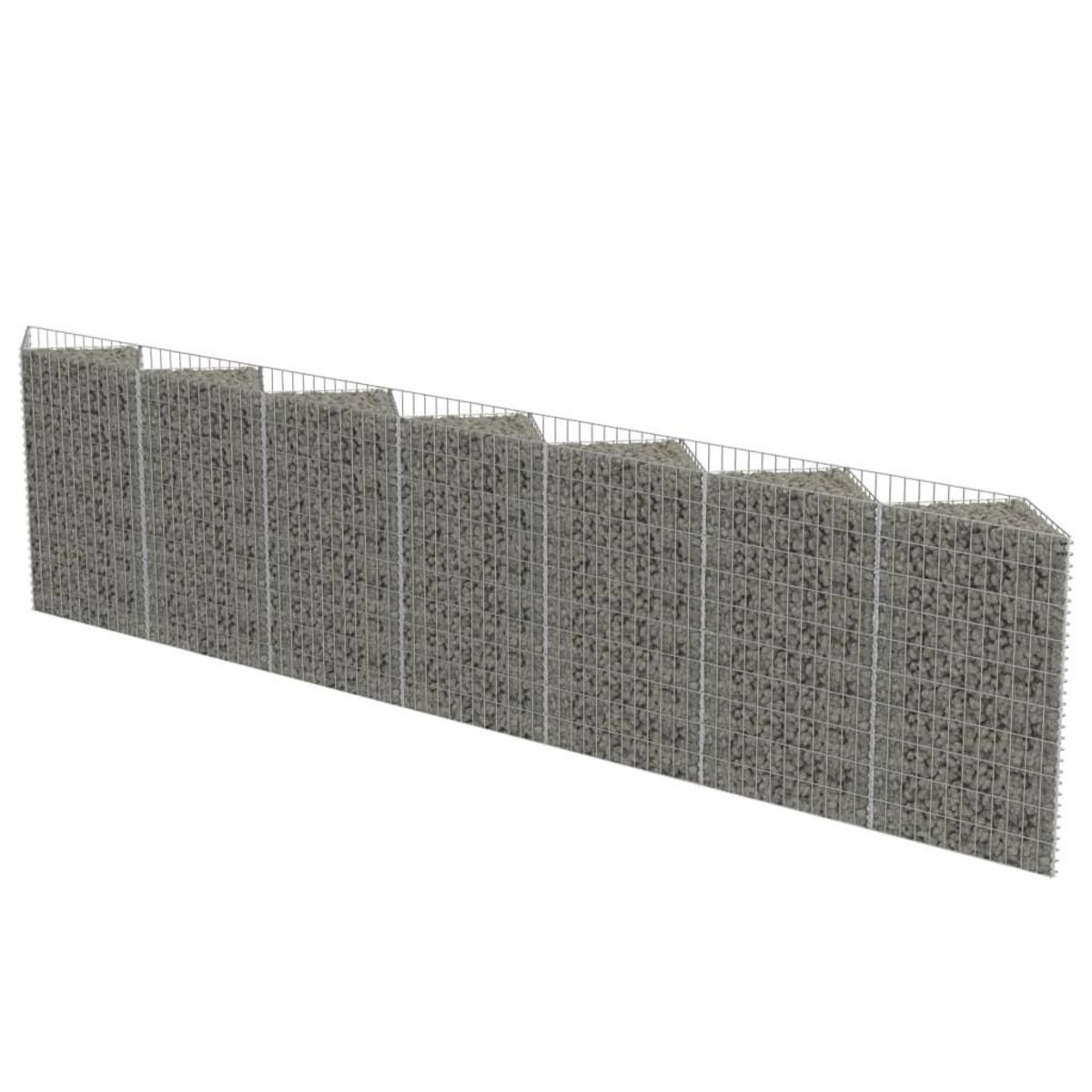 VIDAXL Mur de gabion Acier galvanise 450 x 30 x 100 cm