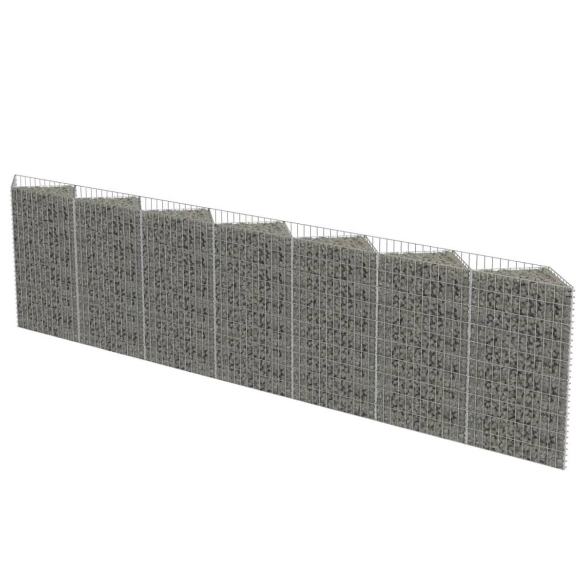 VIDAXL Mur de gabion Acier galvanise 450 x 30 x 100 cm